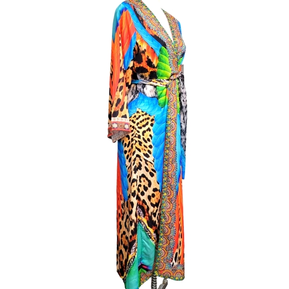 Ranee's long Sleeve Print Robe Size OS in Excellent Condition - Picture 5 of 13